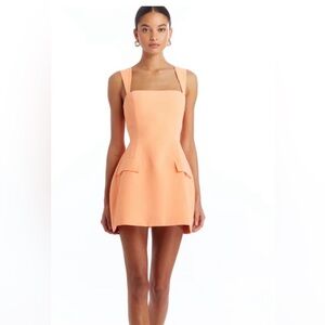 Amanda Uprichard Vibrant Orange Mini Dress